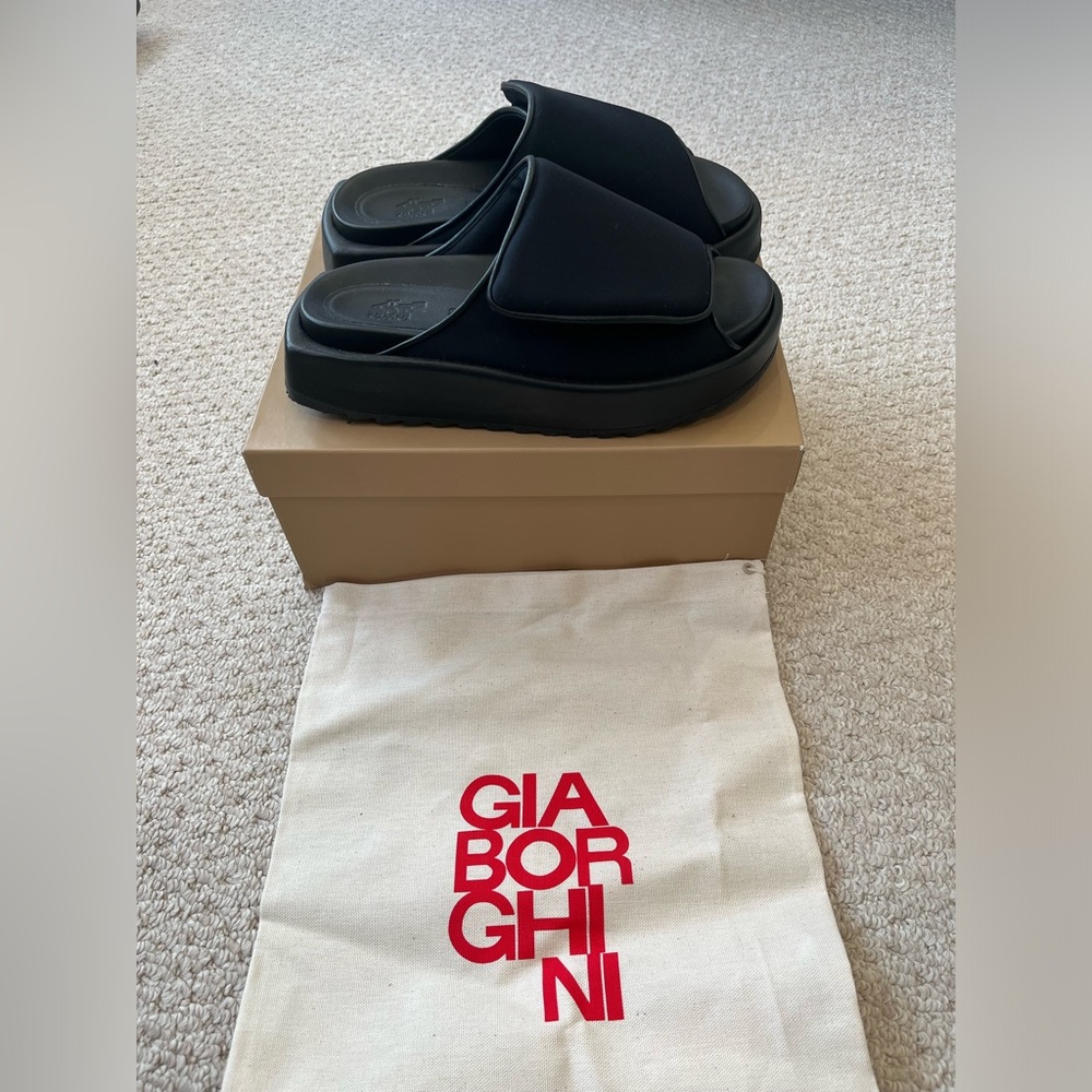 Gia Borghini Scuba Slides in Black Size 39 (U.S. 8.5-9)